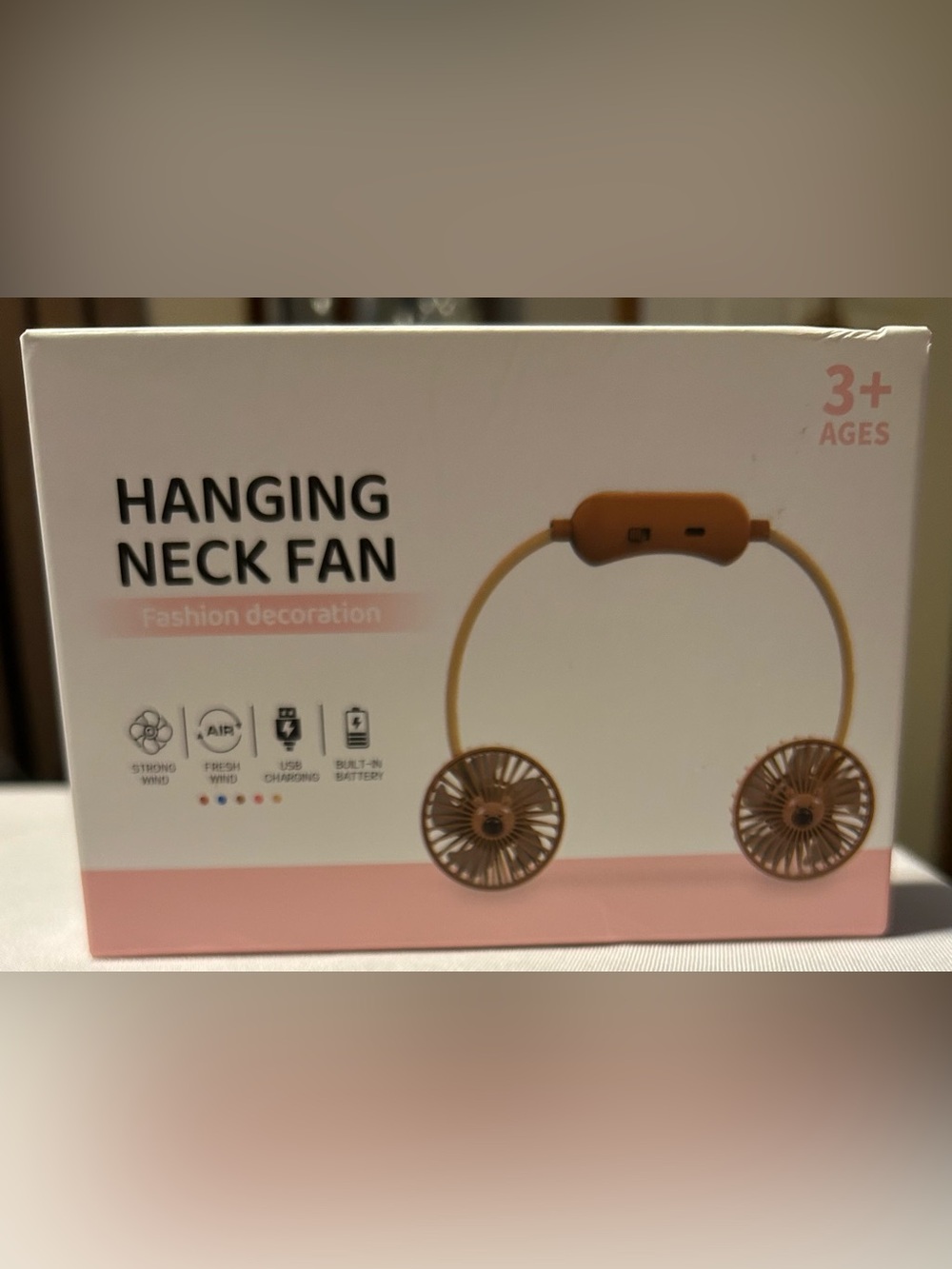 Portable Hanging Neck Fan - Blue